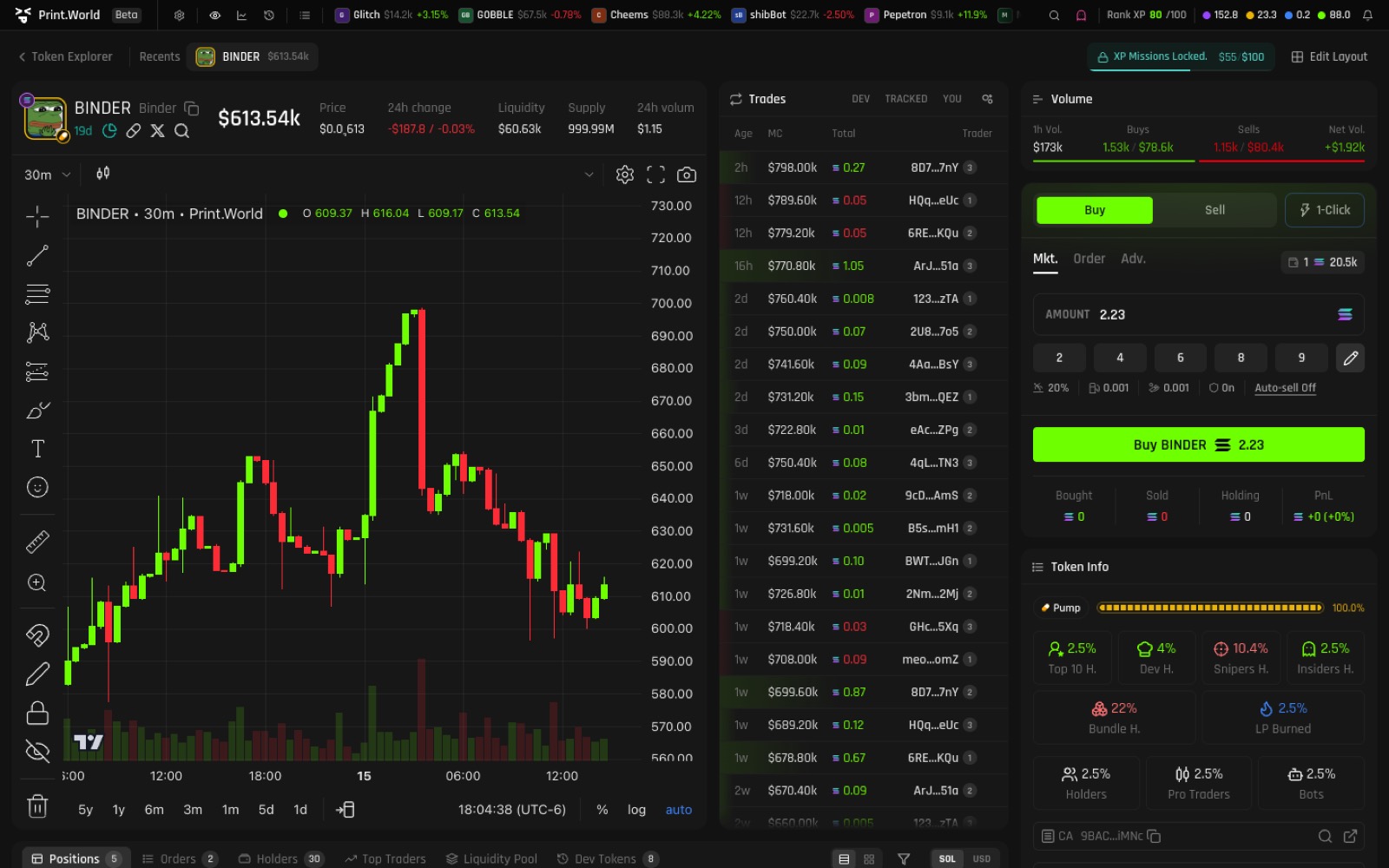 Ticker app